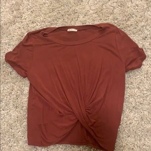 Loose burgundy shirt